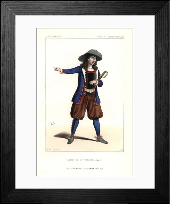 Framed Print : Jean-Marie Joseph Geoffroy as Pierre in L Image, 1845 Framed Print : Jean-Marie Joseph Geoffroy as Pierre in L Image, 1845
