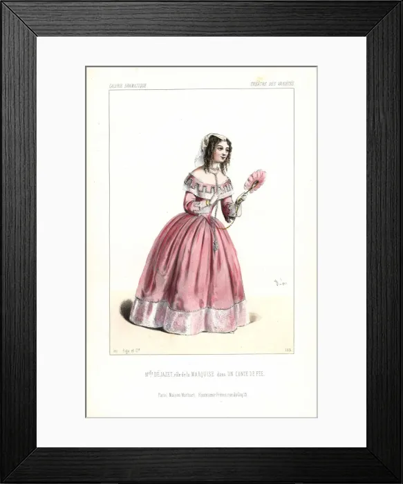 Framed Print : Pauline Dejazet in the role of the Marquise Framed Print : Pauline Dejazet in the role of the Marquise