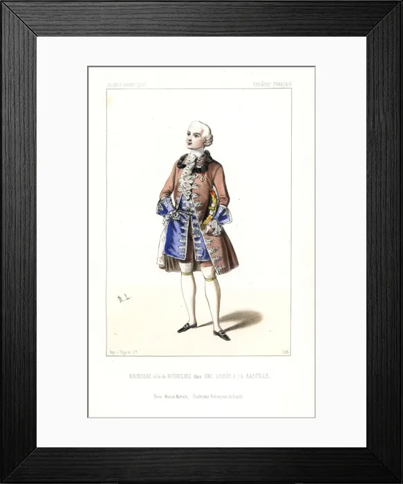 Framed Print : Louis-Paul-Edouard Brindeau as Richelieu in Framed Print : Louis-Paul-Edouard Brindeau as Richelieu in