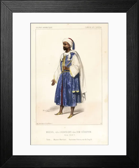 Framed Print : French baritone Jean-Etienne Massol as Abaldos Framed Print : French baritone Jean-Etienne Massol as Abaldos