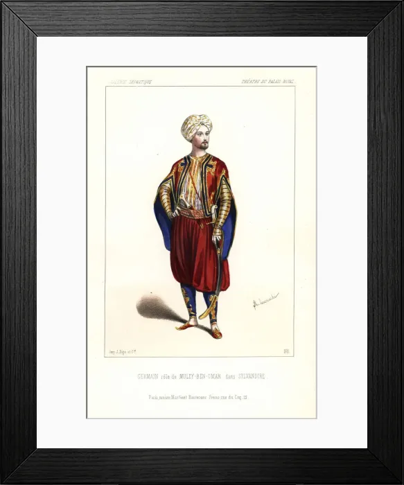 Framed Print : Germain as Muley-Ben-Omar in Sylvandire by Framed Print : Germain as Muley-Ben-Omar in Sylvandire by