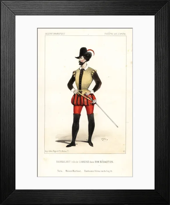 Framed Print : French baritone Paul Barroilhet as Camoens Framed Print : French baritone Paul Barroilhet as Camoens