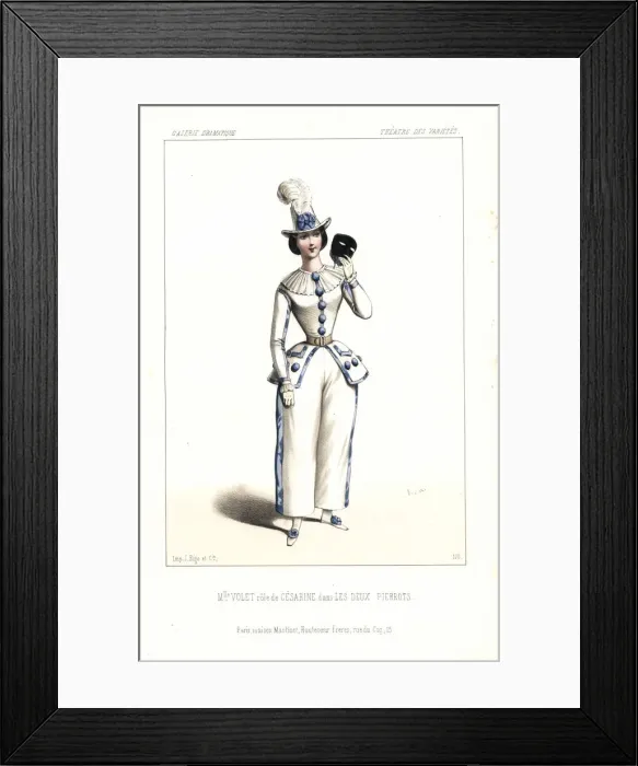 Framed Print : Mlle. Volet as Cesarine in Les Deux Pierrots, 1845 Framed Print : Mlle. Volet as Cesarine in Les Deux Pierrots, 1845