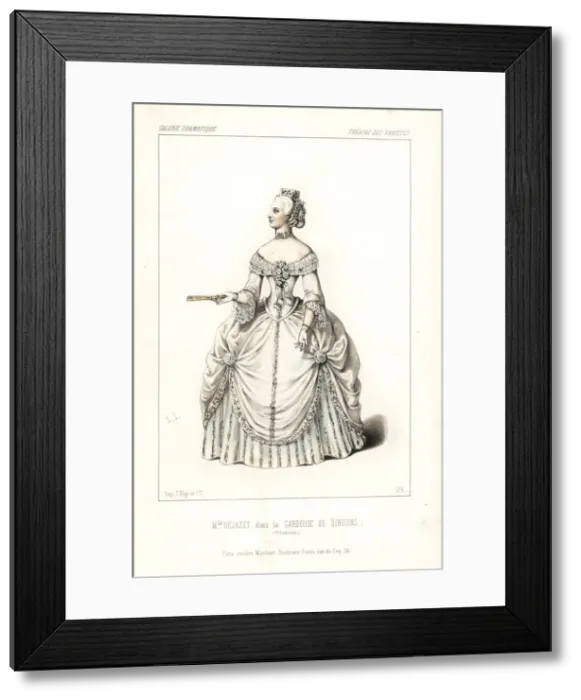 Framed Print : Mlle. Pauline Virginie Dejazet in La Gardeuse Framed Print : Mlle. Pauline Virginie Dejazet in La Gardeuse