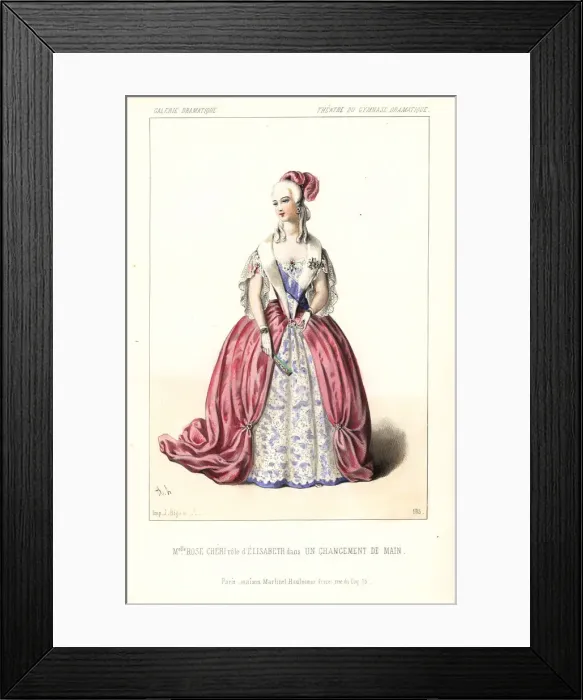 Framed Print : Mlle. Rose Cheri as Elisabeth in Un Changement de Main, 1845 Framed Print : Mlle. Rose Cheri as Elisabeth in Un Changement de Main, 1845