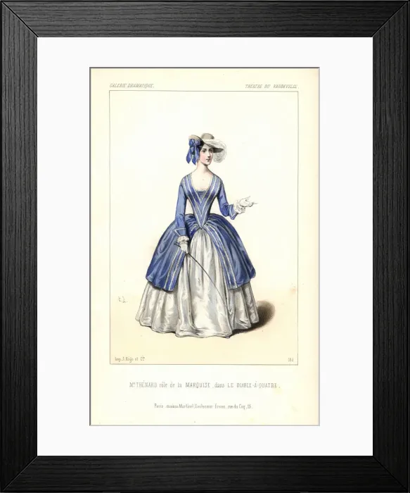 Framed Print : Mme. Gabrielle Thenard as la Marquise in Le Framed Print : Mme. Gabrielle Thenard as la Marquise in Le
