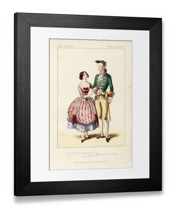 Framed Print : Mlle. Victorine and Ludovic in Le Diable-a-Quatre, 1845 Framed Print : Mlle. Victorine and Ludovic in Le Diable-a-Quatre, 1845