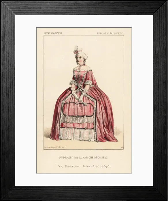 Framed Print : Pauline Dejazet in La Marquise de Carabas, 1843 Framed Print : Pauline Dejazet in La Marquise de Carabas, 1843