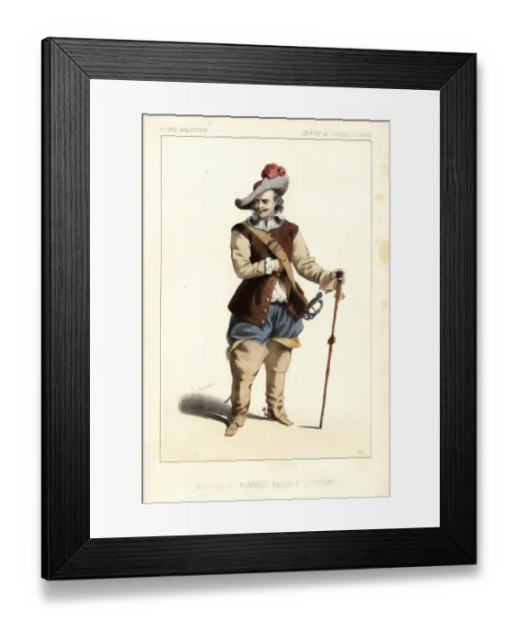 Framed Print : French actor Matis as Oliver Cromwell in Les Framed Print : French actor Matis as Oliver Cromwell in Les