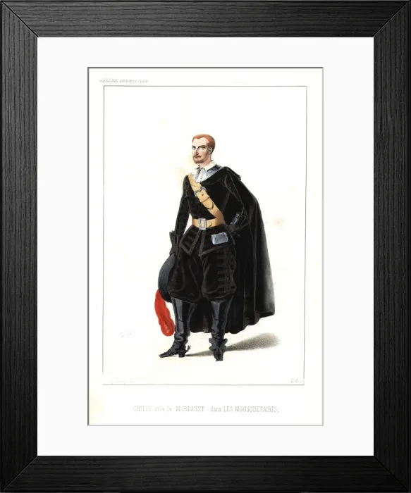 Framed Print : French actor Charles Marie de Chilly as Mordaunt Framed Print : French actor Charles Marie de Chilly as Mordaunt