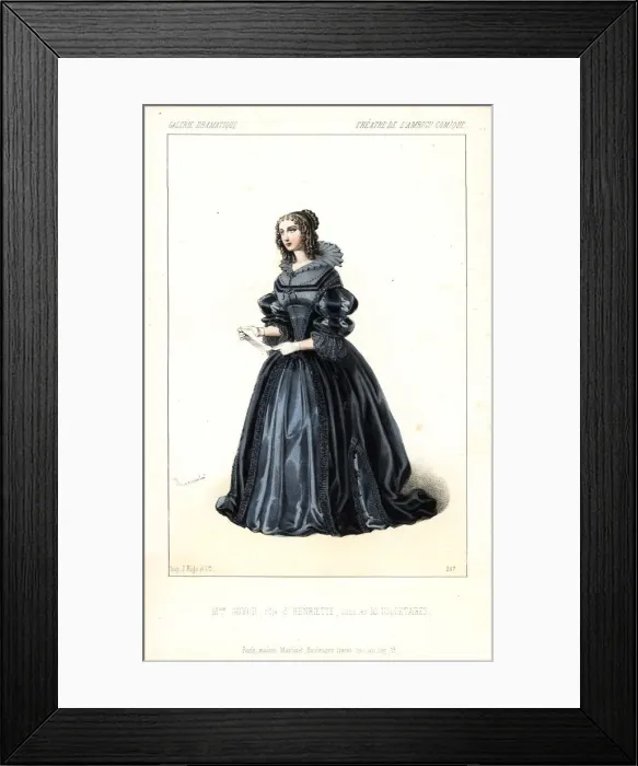 Framed Print : Emilie Honorine Guyon as Henriette in Les Framed Print : Emilie Honorine Guyon as Henriette in Les