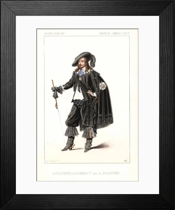 Framed Print : Louis Lacressonniere as King Charles I in