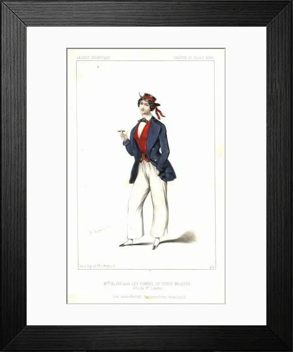 Framed Print : Mlle. Aline as the First Boatman in Les Pommes Framed Print : Mlle. Aline as the First Boatman in Les Pommes