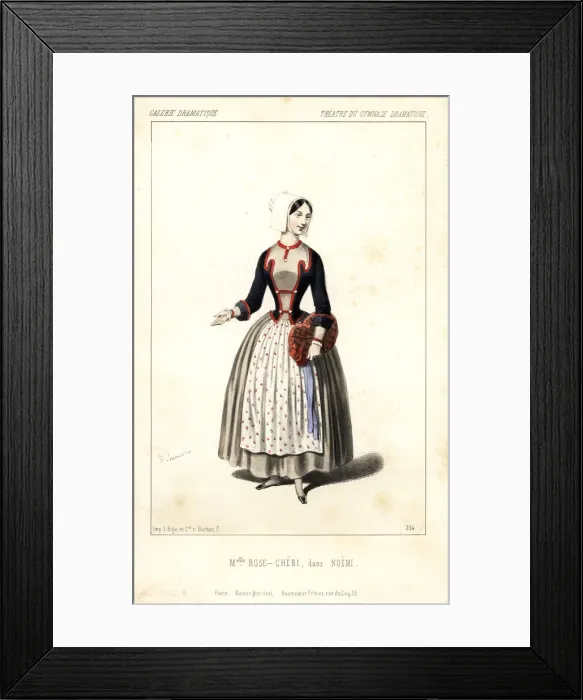 Framed Print : Mlle. Rose-Cheri in Noemi, Theatre du Gymnase Framed Print : Mlle. Rose-Cheri in Noemi, Theatre du Gymnase