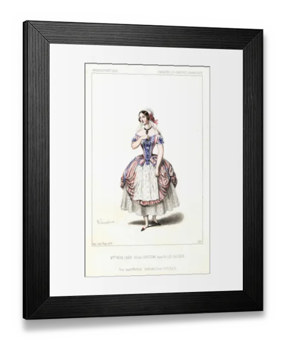 Framed Print : Mlle. Rose Cheri as Christian in La Loi Salique, 1845 Framed Print : Mlle. Rose Cheri as Christian in La Loi Salique, 1845
