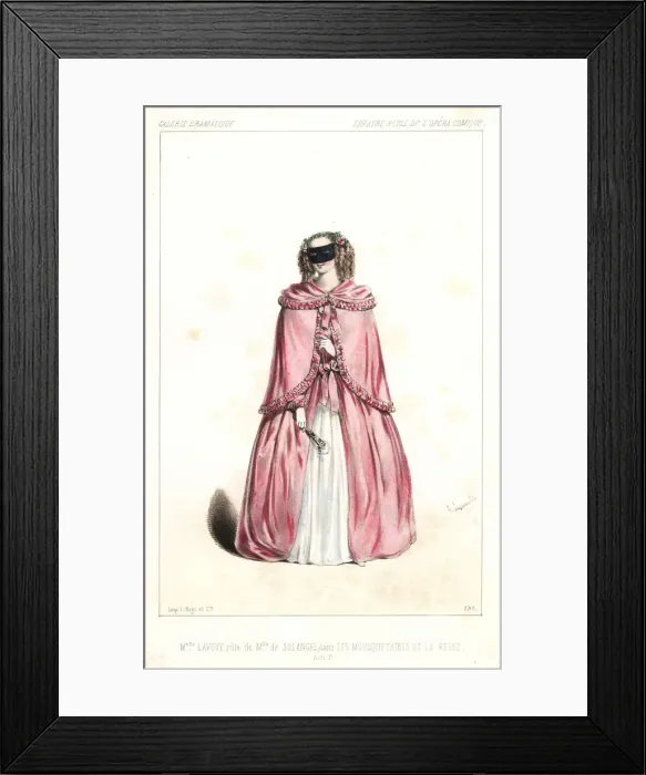 Framed Print : Louise Lavoye as Mlle. de Solange in Les Mousquetaires Framed Print : Louise Lavoye as Mlle. de Solange in Les Mousquetaires