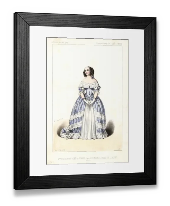 Framed Print : Celeste Darcier as Mlle. de Semiane in Les Framed Print : Celeste Darcier as Mlle. de Semiane in Les