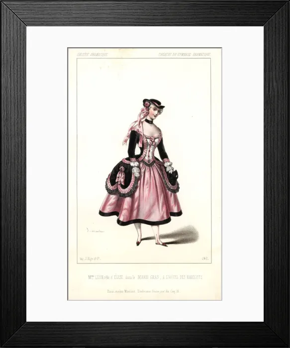 Framed Print : Madame Leon as Elise in Le Mardi Gras a l Hotel Framed Print : Madame Leon as Elise in Le Mardi Gras a l Hotel