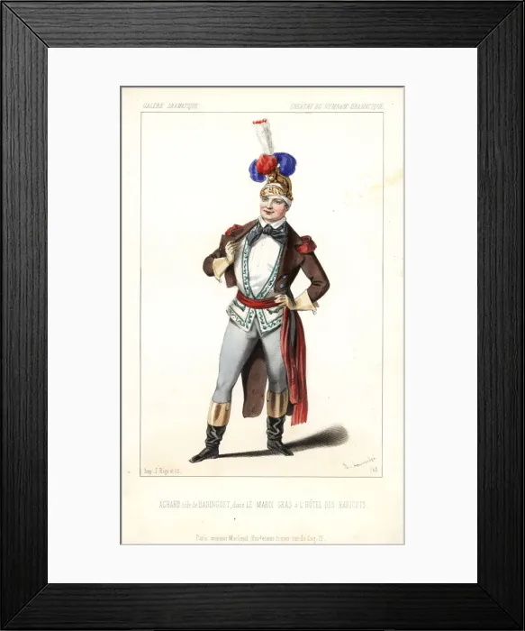 Framed Print : Pierre-Frederic Achard as Badinguet in Le Framed Print : Pierre-Frederic Achard as Badinguet in Le