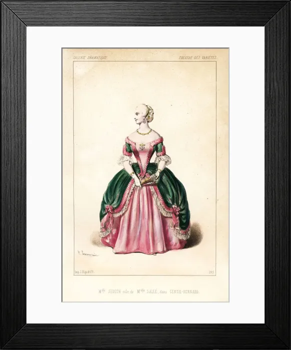 Framed Print : Judith Julie Bernat as Mlle Salle in Gentil Bernard, 1846 Framed Print : Judith Julie Bernat as Mlle Salle in Gentil Bernard, 1846