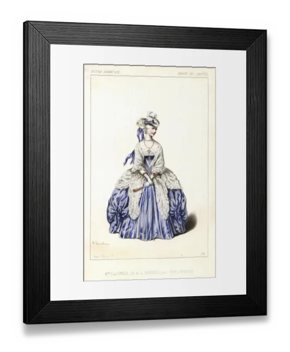 Framed Print : Madame Paul Ernest as the Marquise in Gentil Bernard, 1846 Framed Print : Madame Paul Ernest as the Marquise in Gentil Bernard, 1846