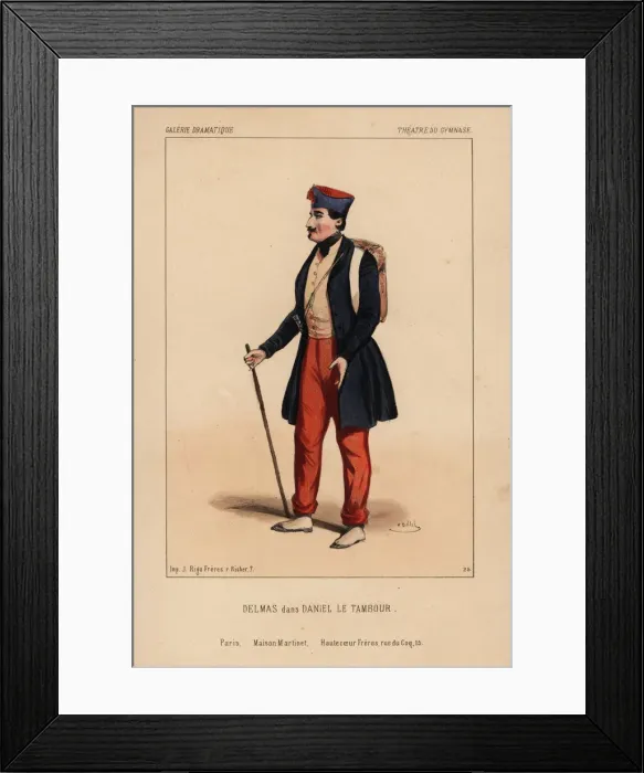Framed Print : Delmas in Daniel le Tambour, 1843 Framed Print : Delmas in Daniel le Tambour, 1843
