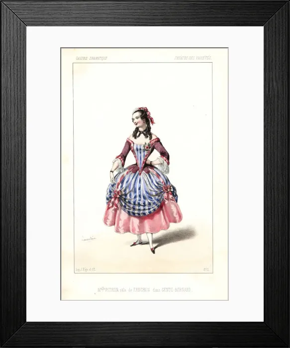 Framed Print : Marie Julie Elizabeth Pitron as Fanchon in Framed Print : Marie Julie Elizabeth Pitron as Fanchon in