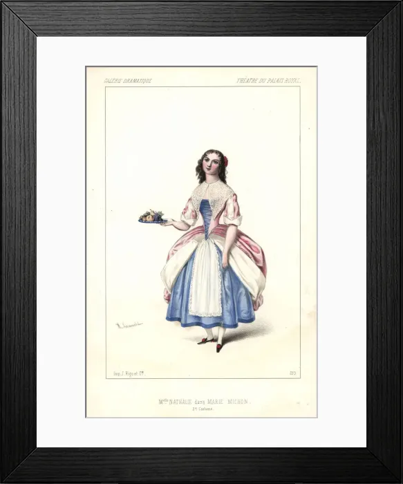 Framed Print : Mlle Nathalie in Marie Michon, Theatre du Palais Royal, 1846 Framed Print : Mlle Nathalie in Marie Michon, Theatre du Palais Royal, 1846