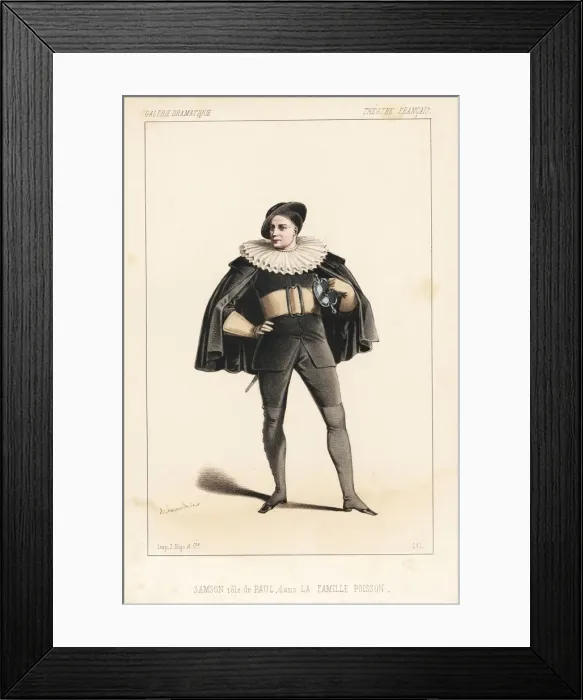Framed Print : Joseph-Isidore Samson as Paul in La Famille Poisson, 1845