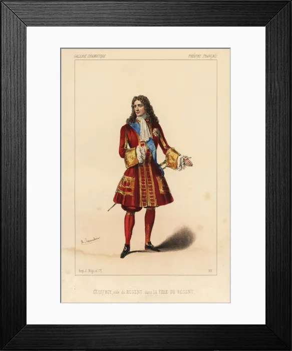 Framed Print : Edmond Geoffroy as the Regent in La Fille du Regent, 1846 Framed Print : Edmond Geoffroy as the Regent in La Fille du Regent, 1846