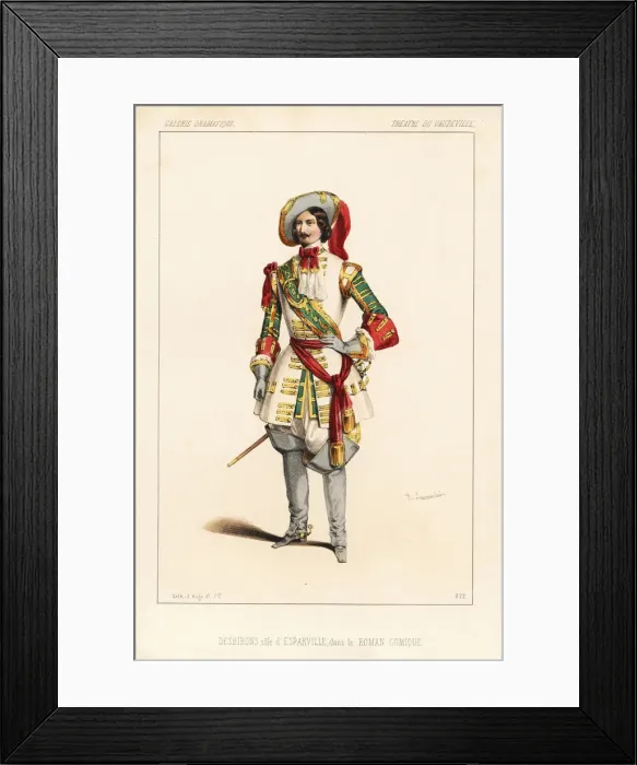 Framed Print : French actor Desbirons as Esparville in Le Framed Print : French actor Desbirons as Esparville in Le