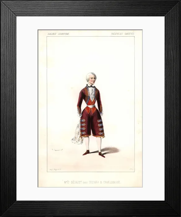 Framed Print : Pauline Virginie Dejazet as Indiana in Indiana Framed Print : Pauline Virginie Dejazet as Indiana in Indiana