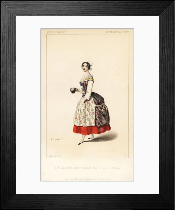 Framed Print : Augustine Duverger as Batistine in Le Lait d Anesse, 1846 Framed Print : Augustine Duverger as Batistine in Le Lait d Anesse, 1846