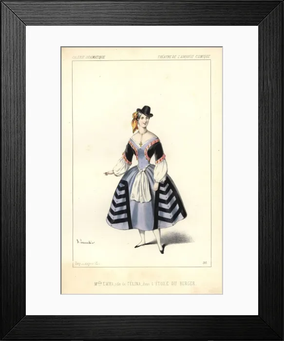 Framed Print : Mlle. Emma as Felina in L Etoile du Berger Framed Print : Mlle. Emma as Felina in L Etoile du Berger