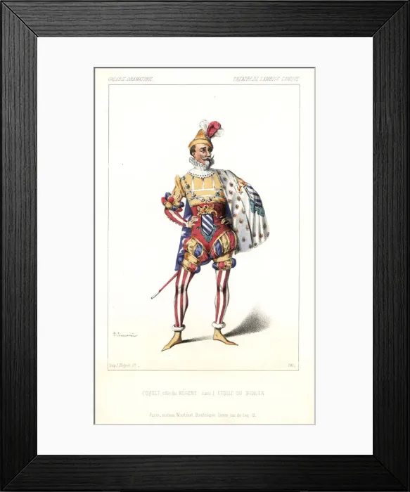 Framed Print : French comic actor Charles Coquet as Regent Framed Print : French comic actor Charles Coquet as Regent