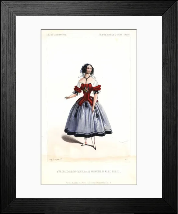 Framed Print : Antoinette Revilly as Fanchette in Le Trompette Framed Print : Antoinette Revilly as Fanchette in Le Trompette