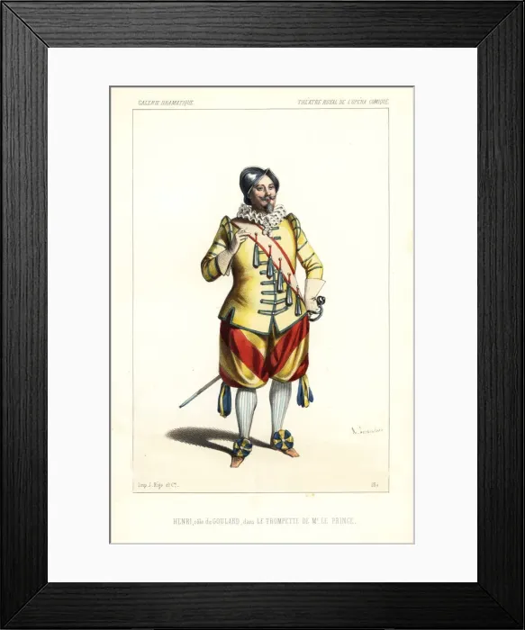 Framed Print : French baritone Louis Henry as Goulard in Framed Print : French baritone Louis Henry as Goulard in