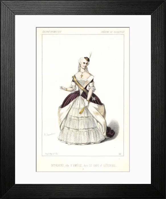 Framed Print : French soprano Augustine Albert as Amelie Framed Print : French soprano Augustine Albert as Amelie