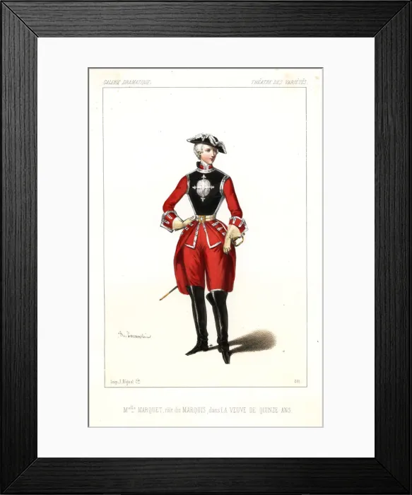 Framed Print : Delphine Marquet as the Marquis in La Veuve Framed Print : Delphine Marquet as the Marquis in La Veuve