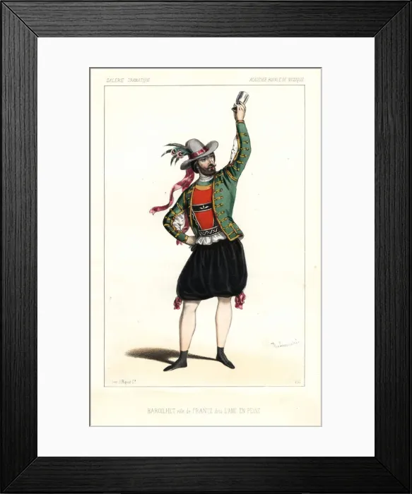 Framed Print : French baritone Paul Baroilhet as Frantz in Framed Print : French baritone Paul Baroilhet as Frantz in