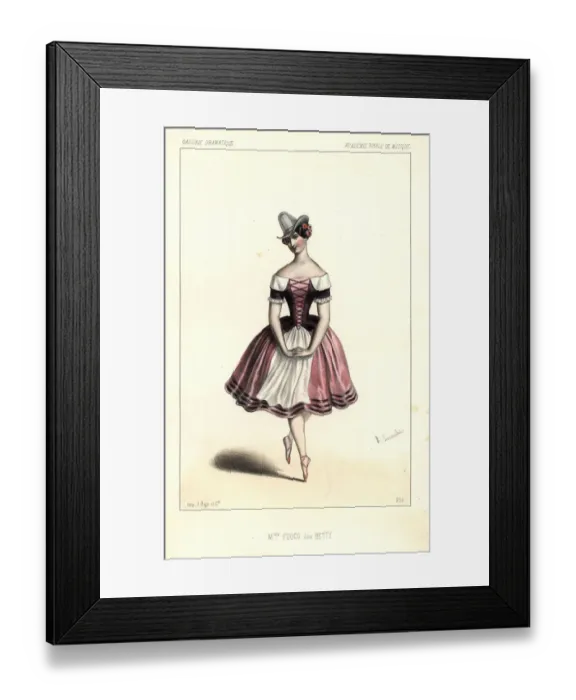 Framed Print : French ballet dancer Mlle. Sofia Fuoco in Betty, 1846 Framed Print : French ballet dancer Mlle. Sofia Fuoco in Betty, 1846