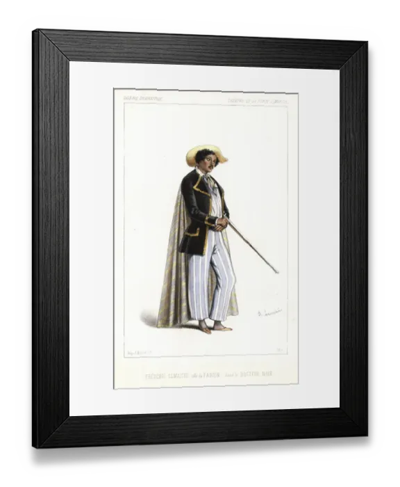 Framed Print : Frederick Lemaitre as Fabien in Le Docteur Noir, 1846 Framed Print : Frederick Lemaitre as Fabien in Le Docteur Noir, 1846