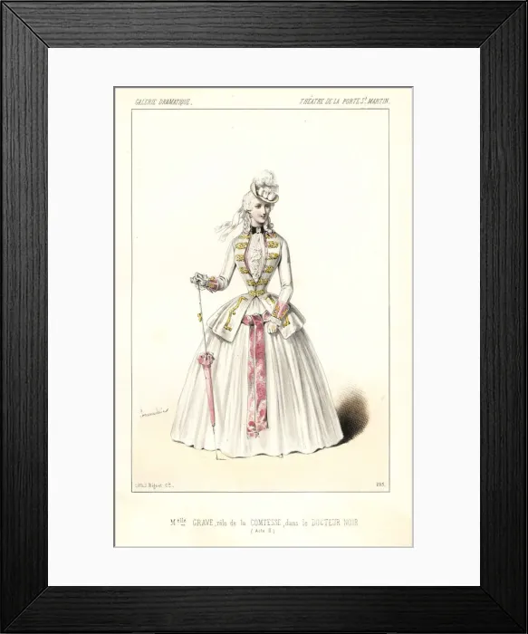 Framed Print : Angelina Grave as the Countess in Le Docteur Noir, 1846 Framed Print : Angelina Grave as the Countess in Le Docteur Noir, 1846