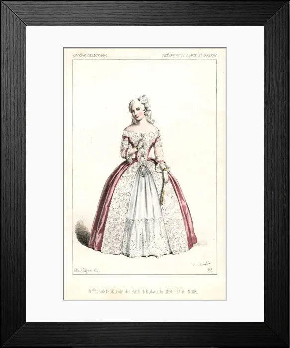 Framed Print : Clarisse Midroy as Pauline in Le Docteur Noir, 1846 Framed Print : Clarisse Midroy as Pauline in Le Docteur Noir, 1846
