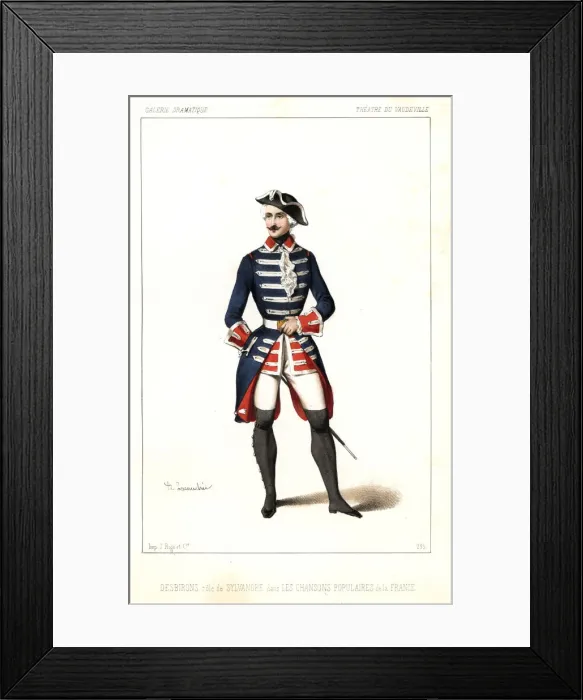 Framed Print : French actor Desbirons as Sylvandre in Les Framed Print : French actor Desbirons as Sylvandre in Les