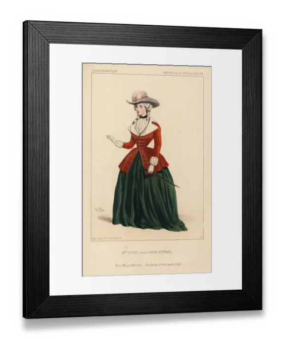 Framed Print : Mlle. Angelina Grave as Herminie d Hacqueville Framed Print : Mlle. Angelina Grave as Herminie d Hacqueville
