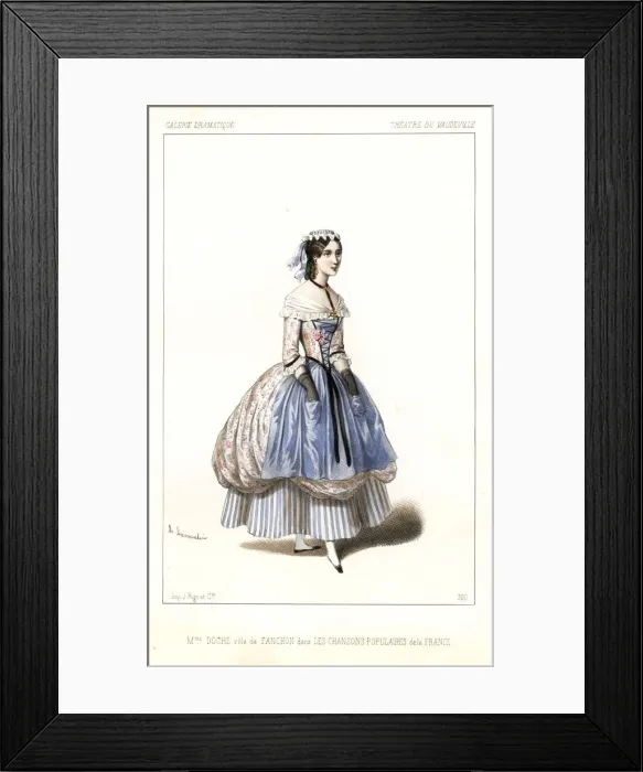 Framed Print : Eugenie Doche as Fanchon in Les Chansons Populaires Framed Print : Eugenie Doche as Fanchon in Les Chansons Populaires