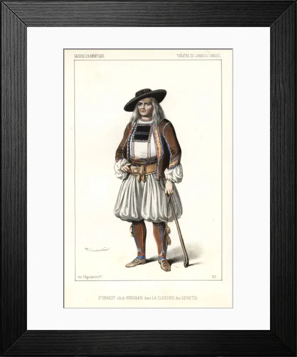 Framed Print : Saint-Ernest as Kerouan in La Closerie des Genets, 1846 Framed Print : Saint-Ernest as Kerouan in La Closerie des Genets, 1846