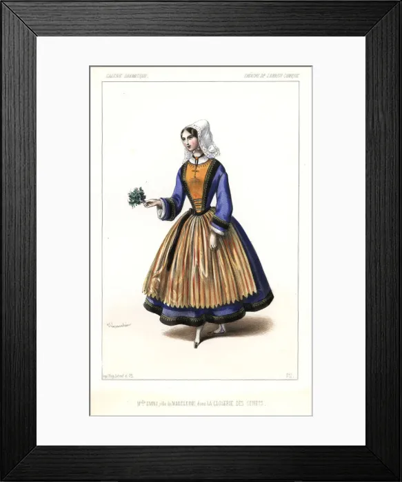 Framed Print : Mlle. Emma as Madeleine in La Closerie des Framed Print : Mlle. Emma as Madeleine in La Closerie des