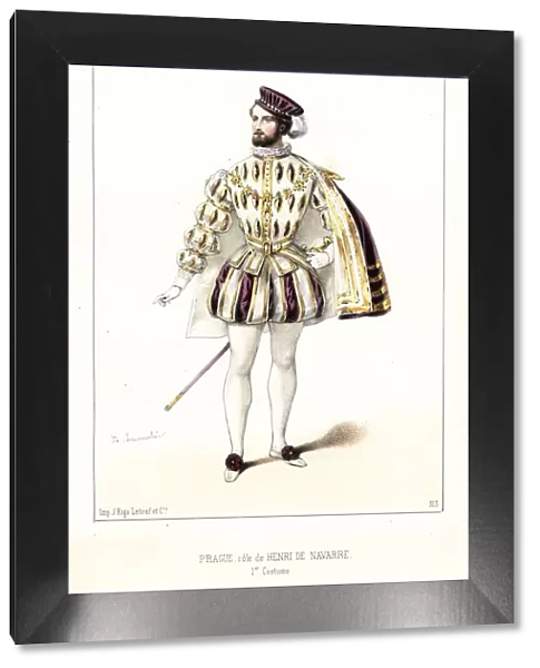 French actor Prague as Henri de Navarre in Henri IV, 1846